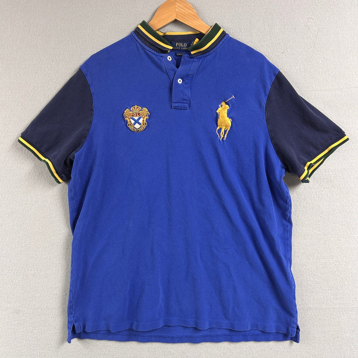 Polo Ralph Lauren Big Pony Crest Blue Polo Shirt Size XL
