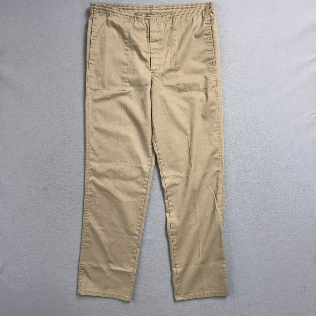 Vintage 80s Levi's Stadium Pants Khaki Drawstring Size M 36x32
