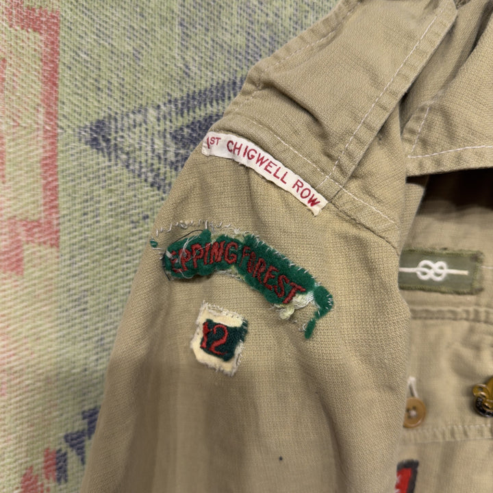 Vintage 50s Boy Scouts UK Button Down Shirt Size  Medium