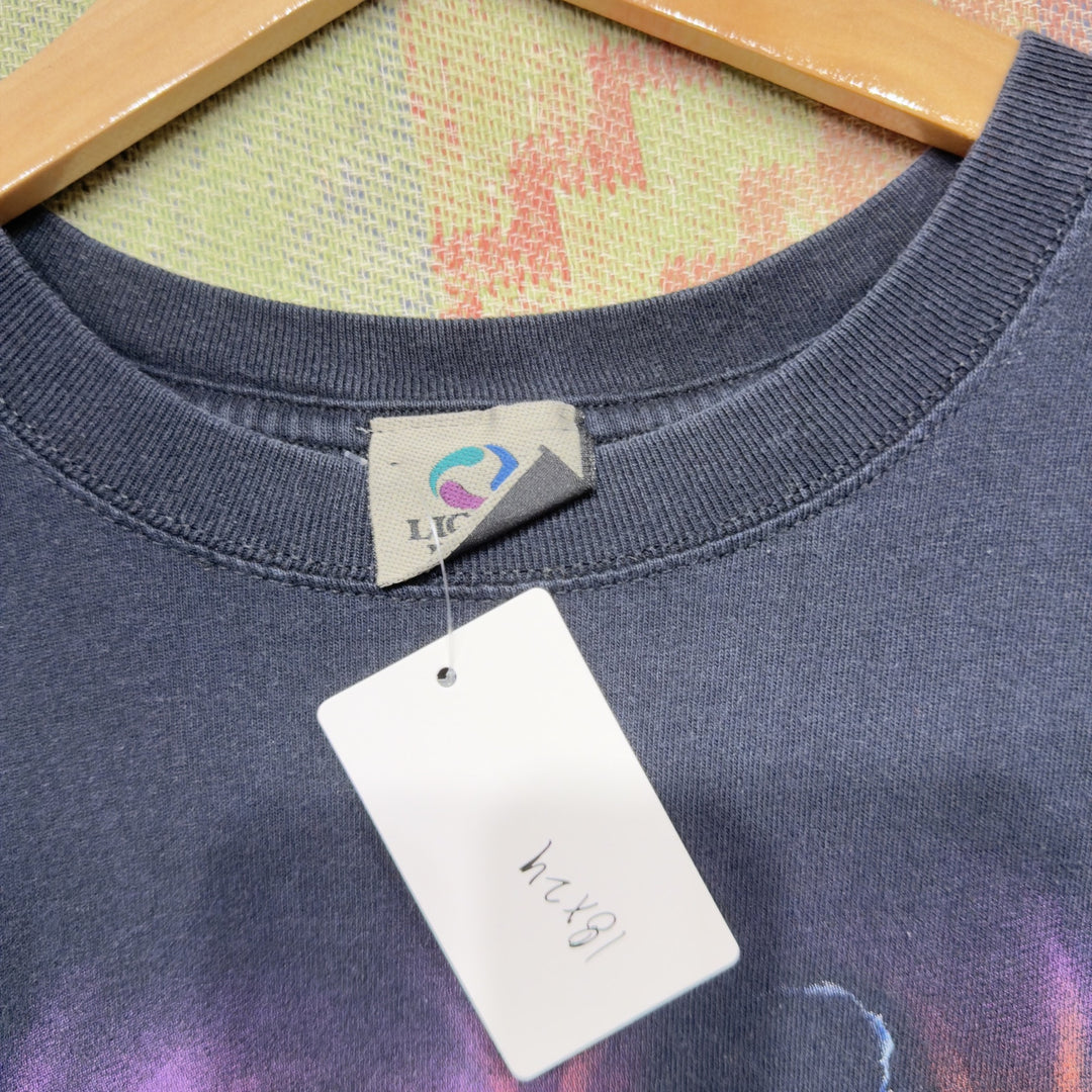 Jimi Hendrix Vintage Liquid Blue T Shirt Size Small 2000s