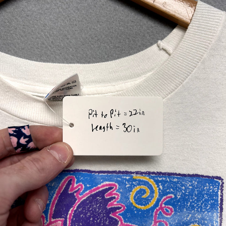 Vintage 90s Fly By night Pig Art T Shirt Size XXL