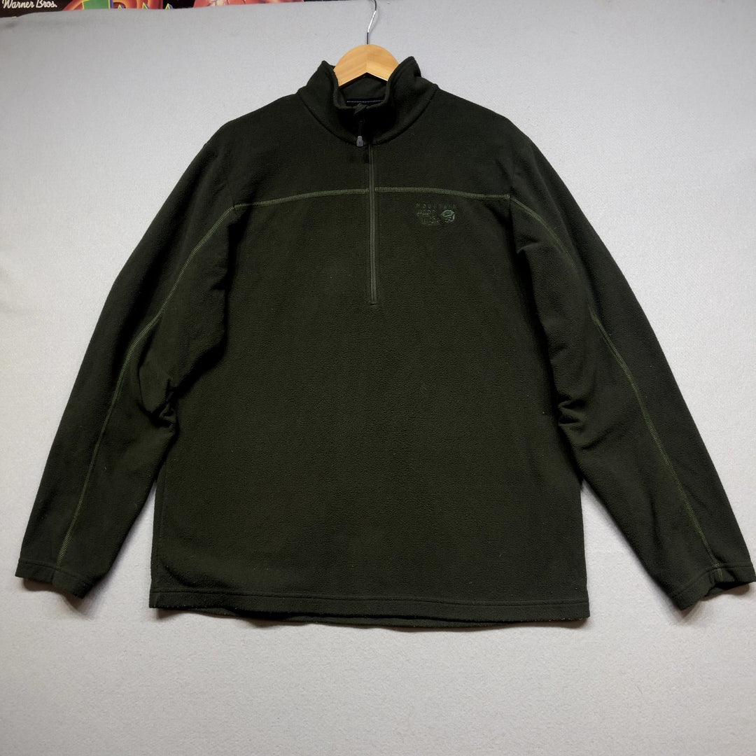 Mountain Hardwear Green Fleece Quarter Zip Sweatshirt Size Large