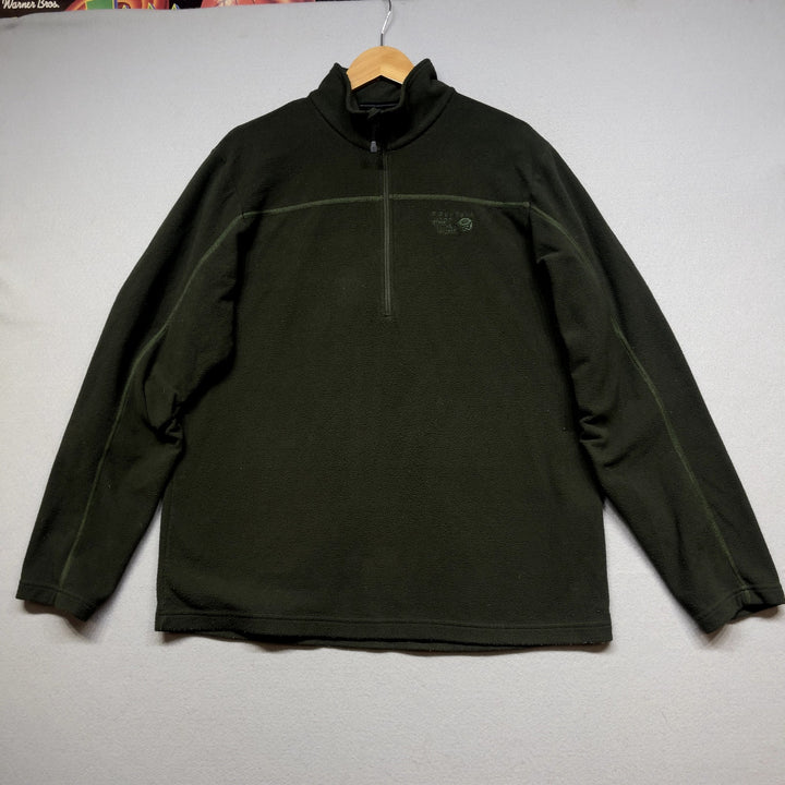 Mountain Hardwear Green Fleece Quarter Zip Sweatshirt Size Large