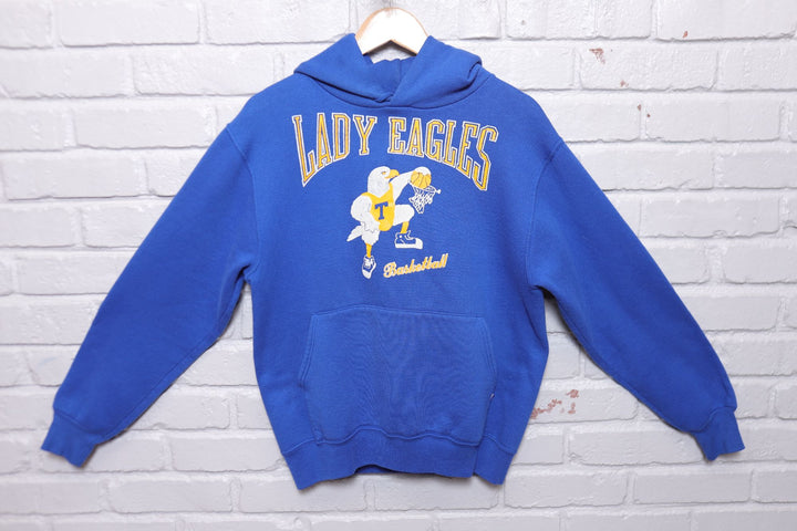 Lady Eagles Basketball Vintage Russell Hoodie Medium 90s