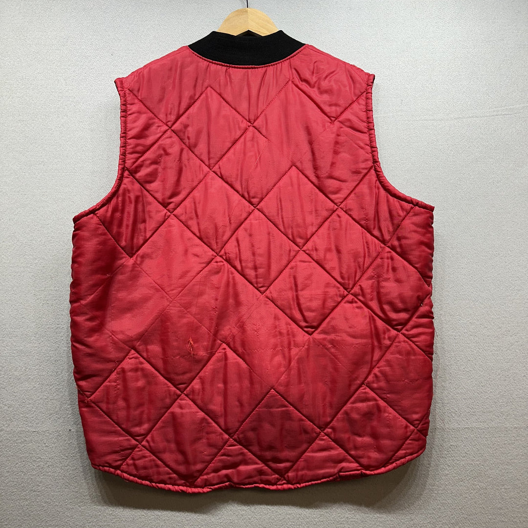 Vintage Big Smith Red Quilted Vest Size XL