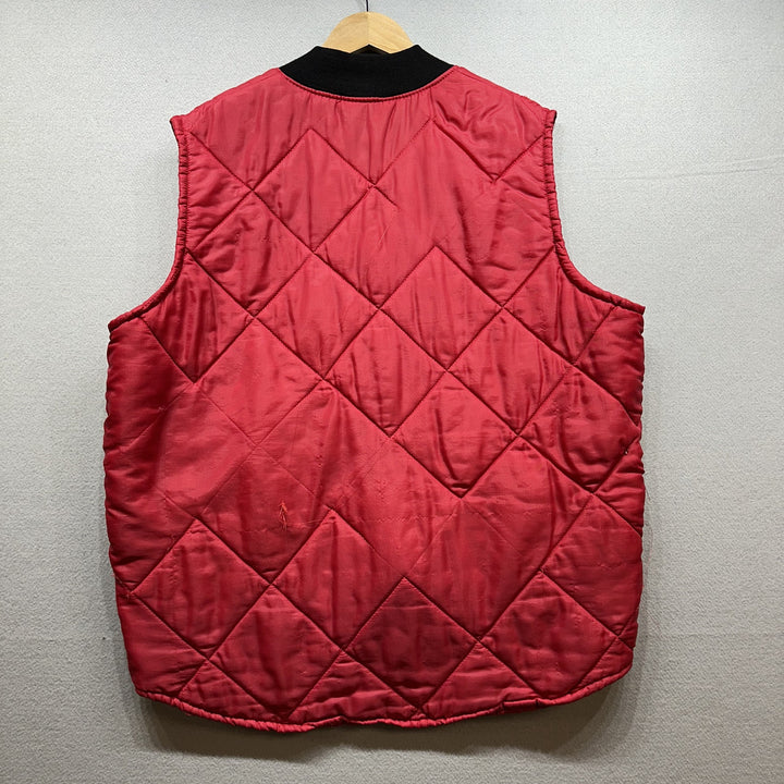 Vintage Big Smith Red Quilted Vest Size XL