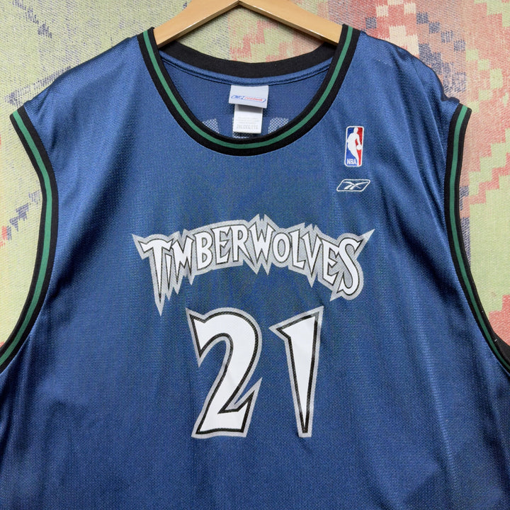 Kevin Garnett Timberwolves Vintage Reebok Jersey Size XXL  2000s