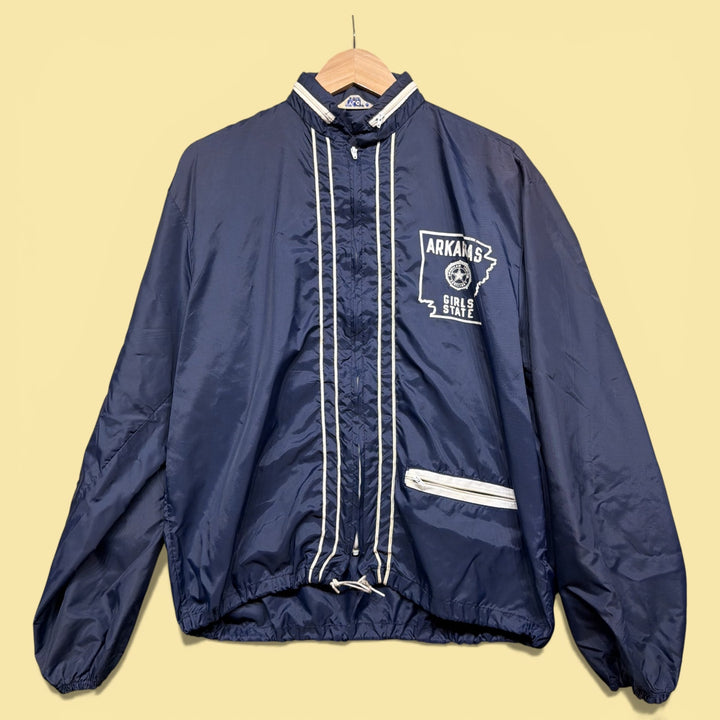 Vintage Arkansas Girls State 70s Windbreaker Jacket Size Large