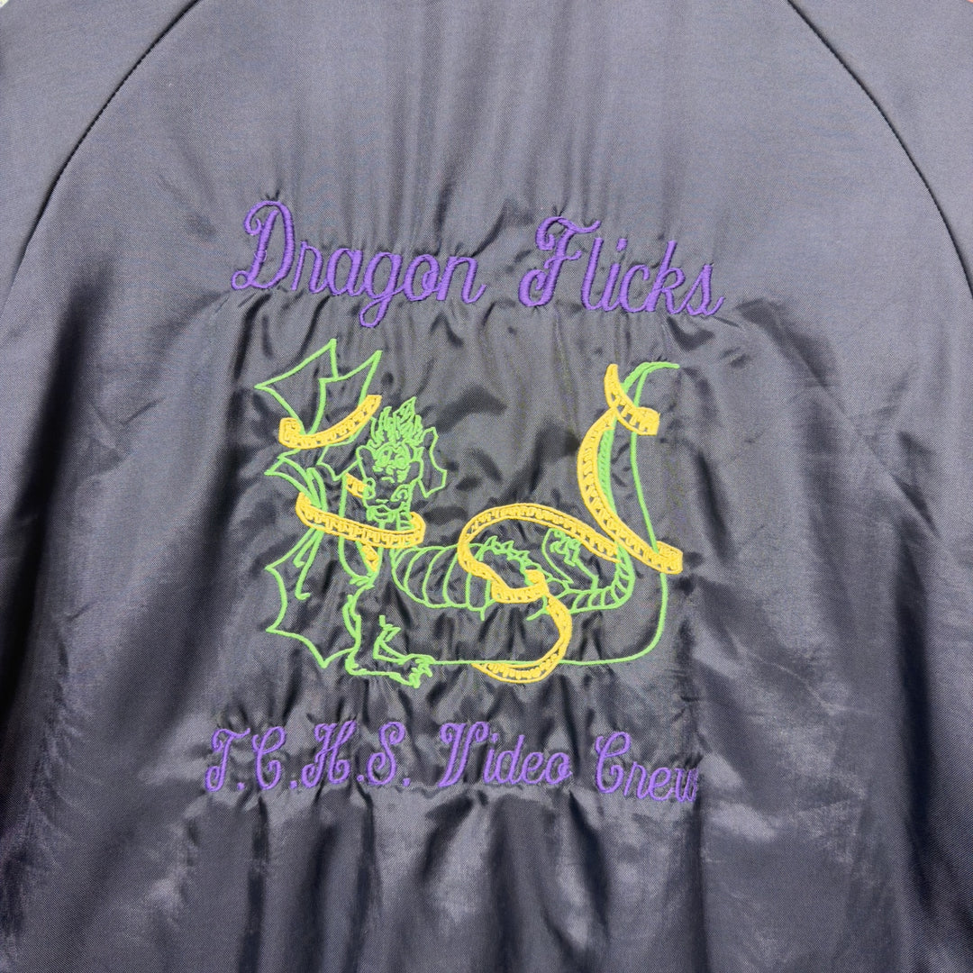 Dragon Flicks Vintage Bomber Jacket Large 90s