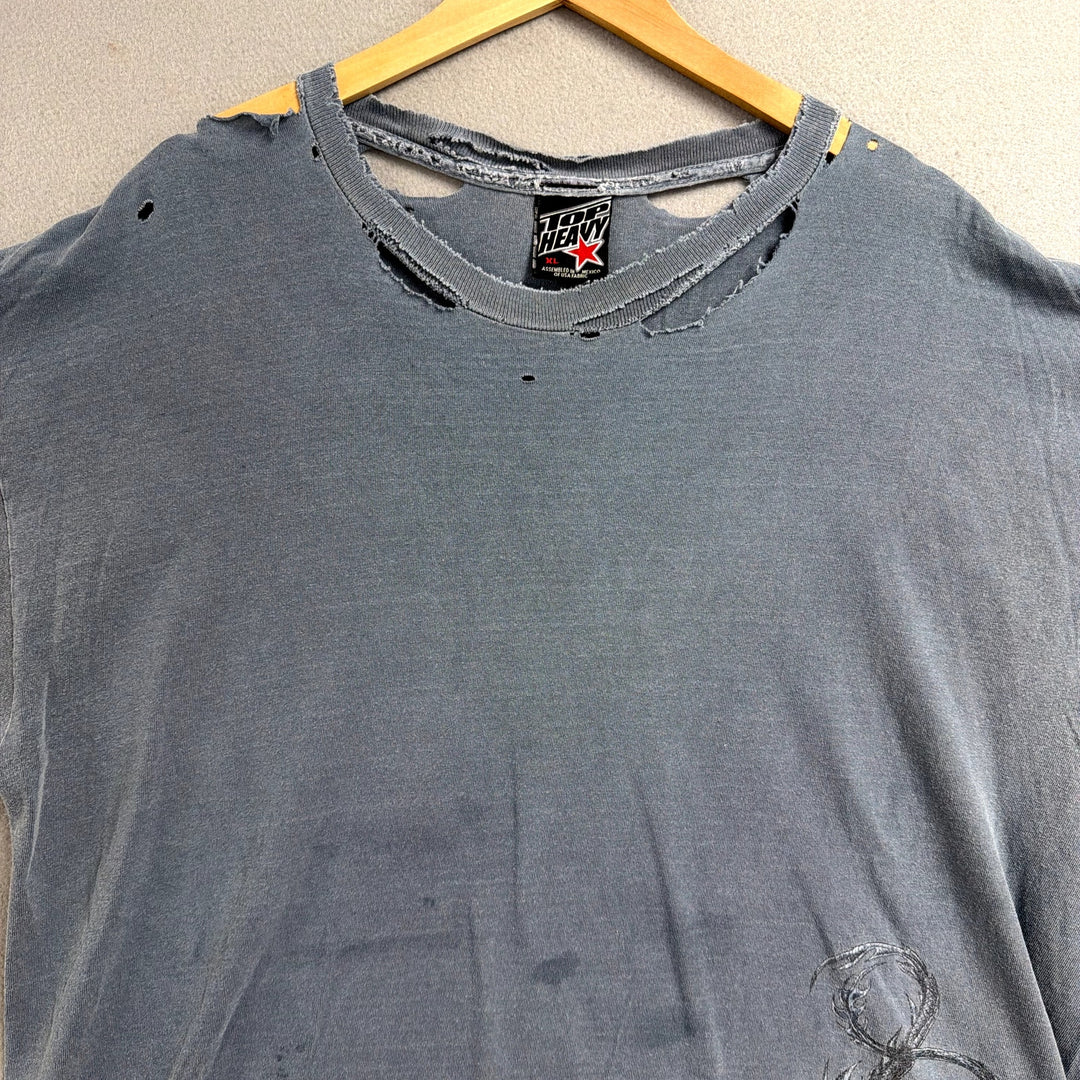 Vintage Top Heavy Dragon Thrashed Distressed Shirt size XL