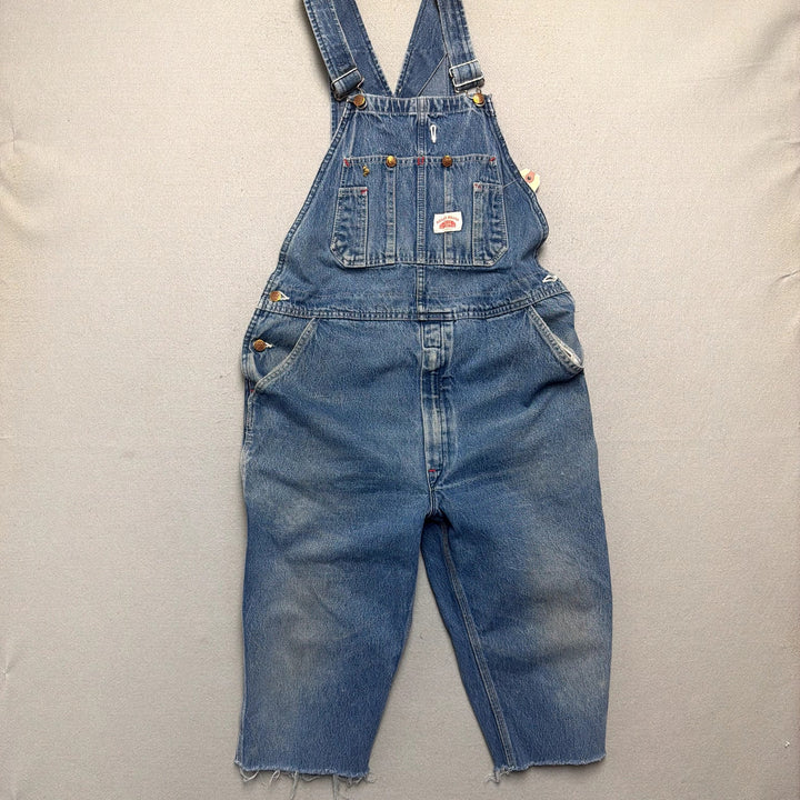 Vintage Roundhouse Made in USA Cut Off Overalls Size 36
