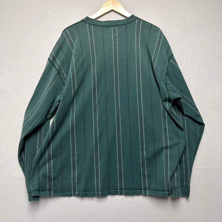 Vintage Eddie Bauer Striped Henley TShirt Size XXL