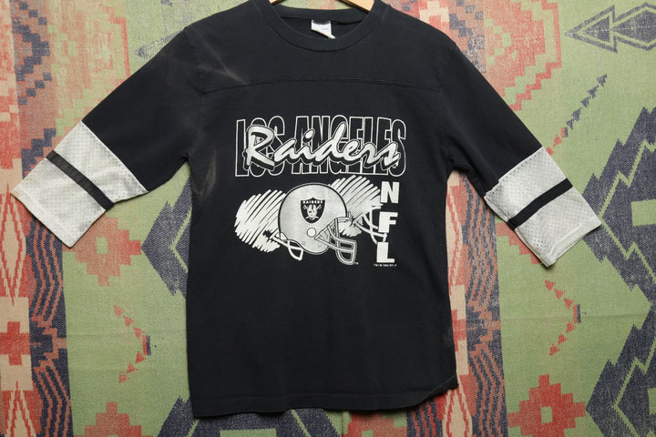 Kids LA Raiders Vintage T Shirt Large 90s NFL