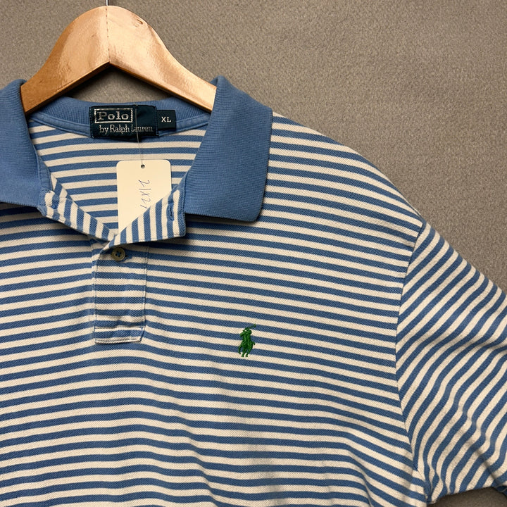Vintage Polo Ralph Lauren Blue and White Shirt size XL