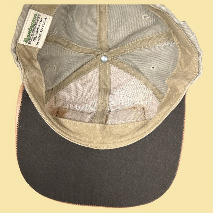 Vintage Remington Country 90s Leather Brim Strap back Hat