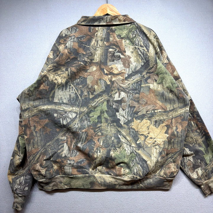 Vintage Liberty Realtree Camo Quarter Zip Sweatshirt Size XXL