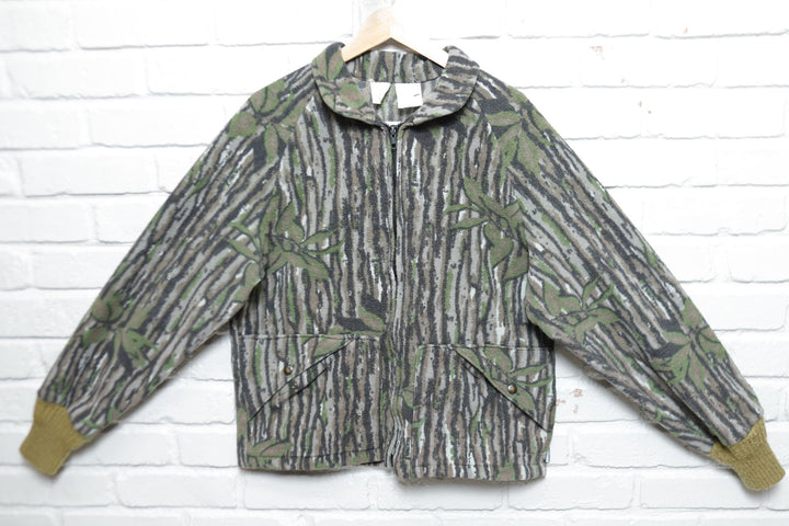 Sports Afield Vintage Camo Fleece Jacket 90s Large