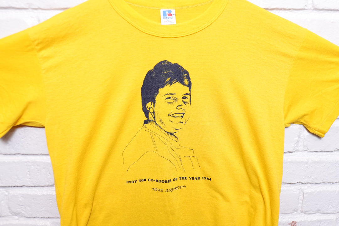 Mike Andretti Rookie of the Year Nascar Vintage T Shirt Large 80s