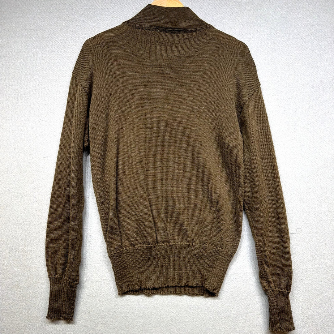 Vintage Military Wool Henley Sweater Size Small