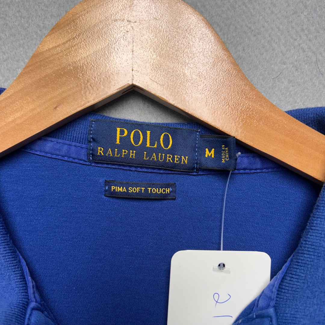 Men's Polo Ralph Lauren Blue Pima Cotton Medium Colored Pony