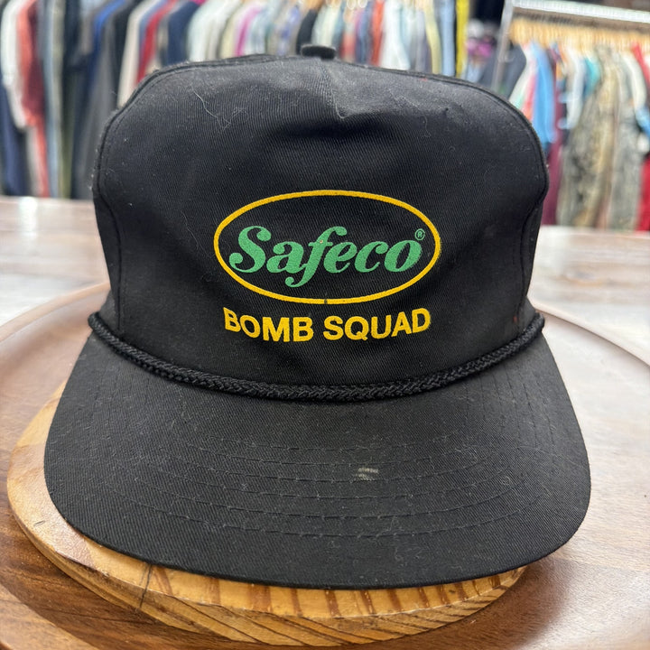 Vintage 90s Safeco Bomb Squad Snapback Hat