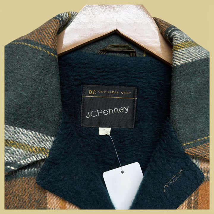 Vintage 70s JCPenney Plaid Shirt Jacket Size Large