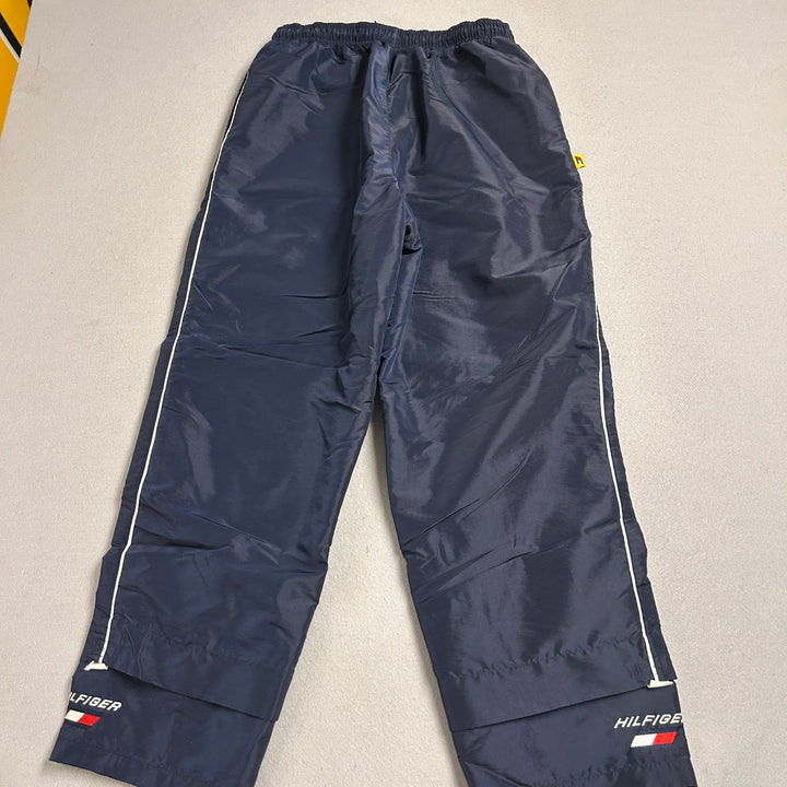 Vintage 90s Tommy Hilfiger Athletics Track Pants Mens L Nylon Windbreaker Blue