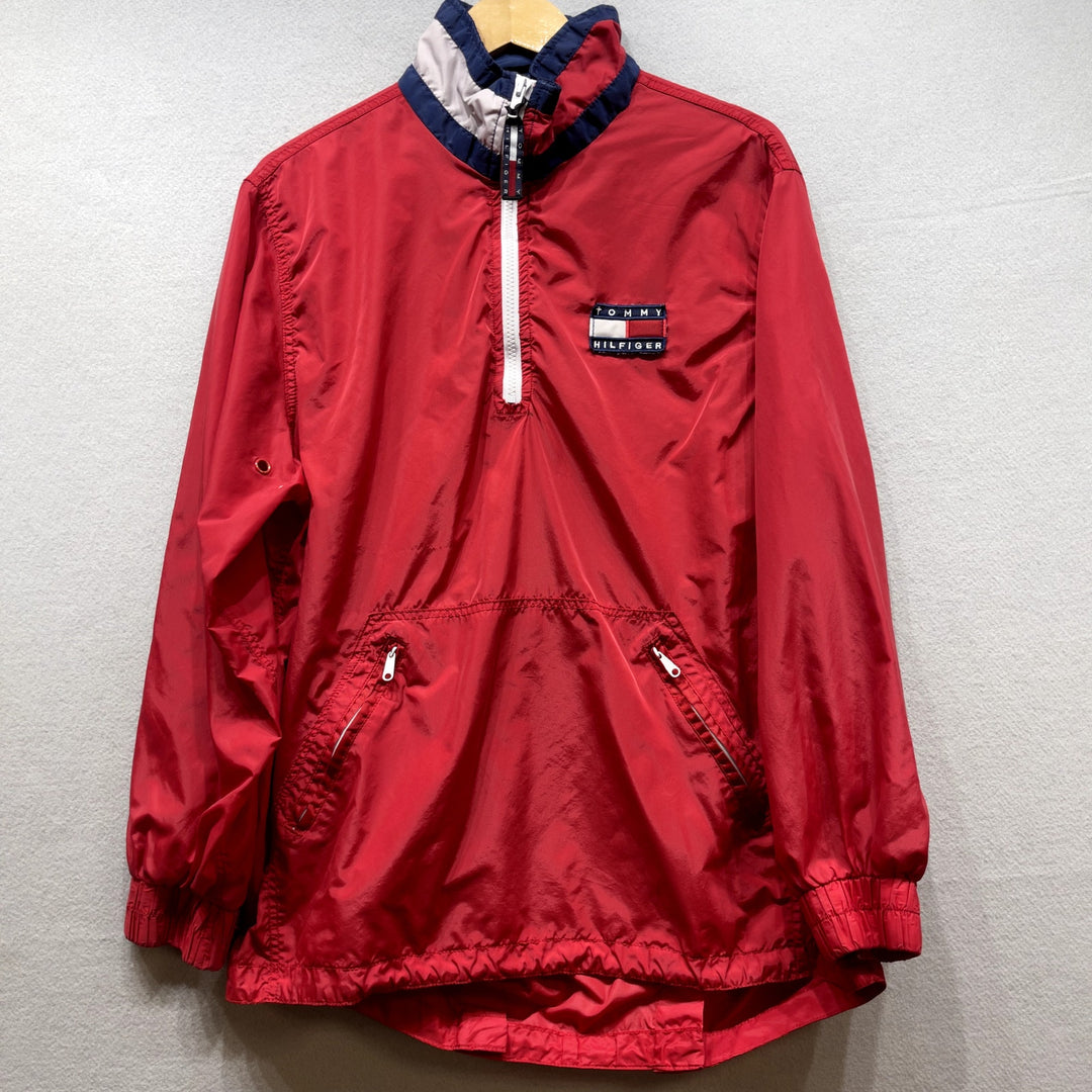 Vintage Tommy Hilfiger Flag Patch Windbreaker Jacket Size Large