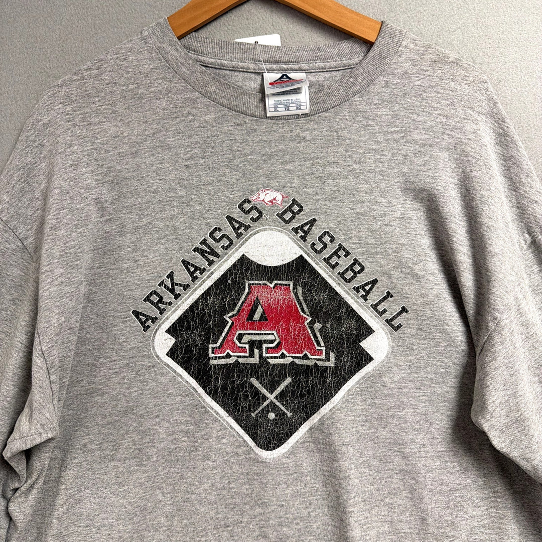 Vintage University of Arkansas Baseball Long Sleeve T Shirt size XL
