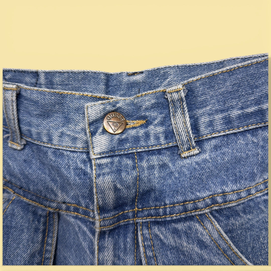 Vintage Guess Paris 80s Strap Pocket Jeans Size 28