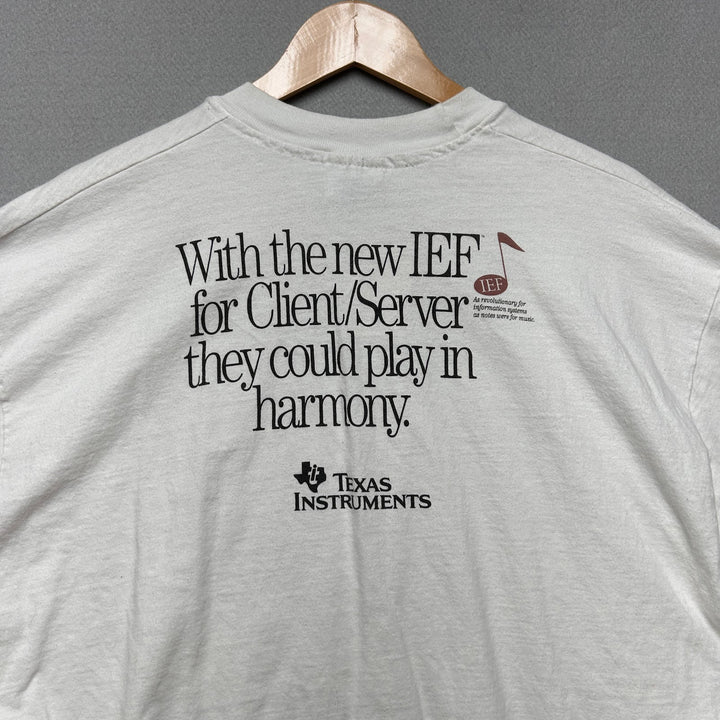 Vintage Buddy holly and Beethoven Texas Instruments Software T Shirt Size Xl