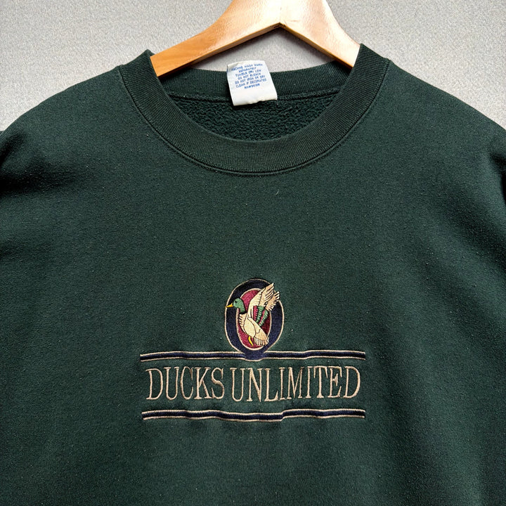 Vintage Ducks Unlimited Green Sweatshirt Size Large