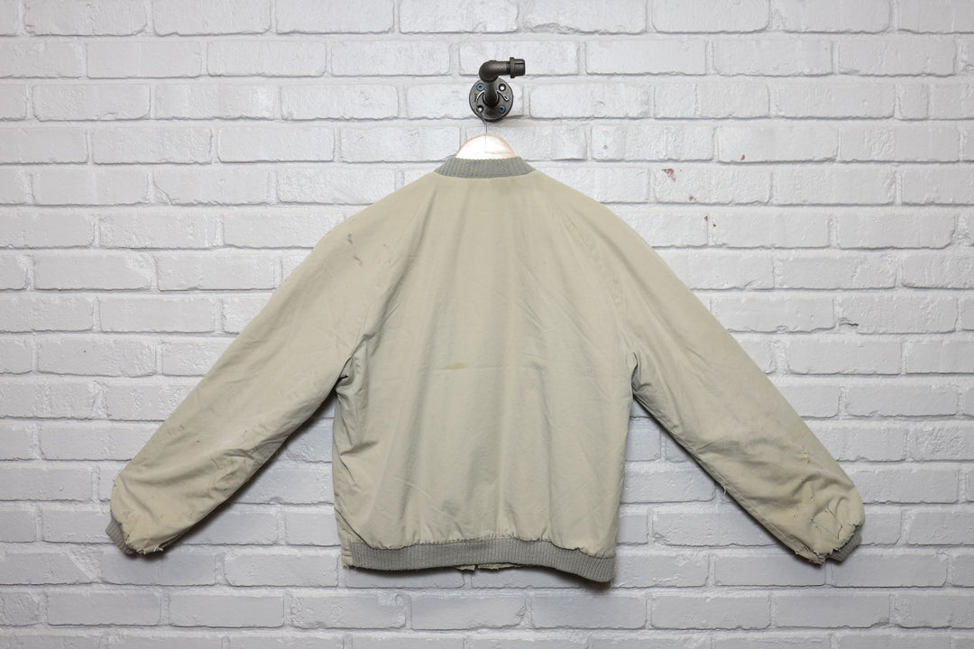 60s distressed field and stream zip up jacket size large