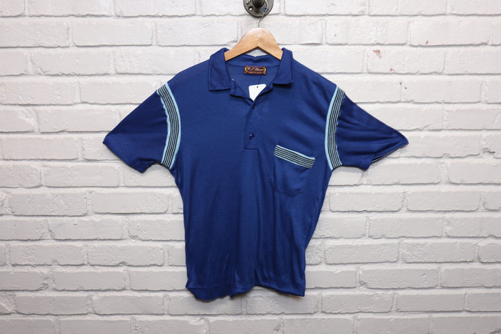 80s B.J. daniels ringer polo shirt size small