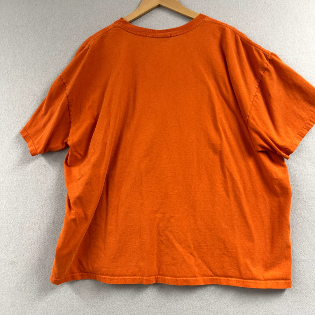 Early 2000's Orange Nike Logo Short Sleeve Shirt Size XXL
