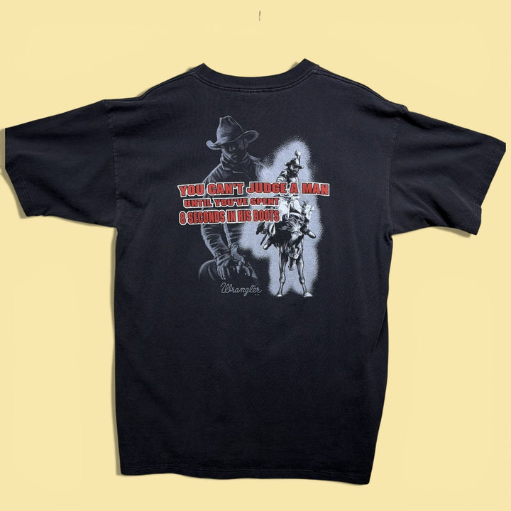 Vintage Wrangler Cowboy Code 90s T Shirt Size XL