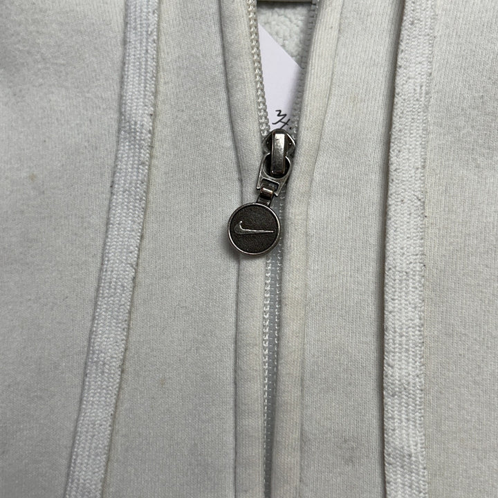 Y2K Nike Sportswear White Full Zip Hoodie Size M (8-10)