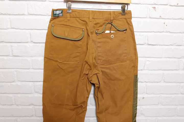 SafTbak Vintage Brown Brush Pants 80s 34/31