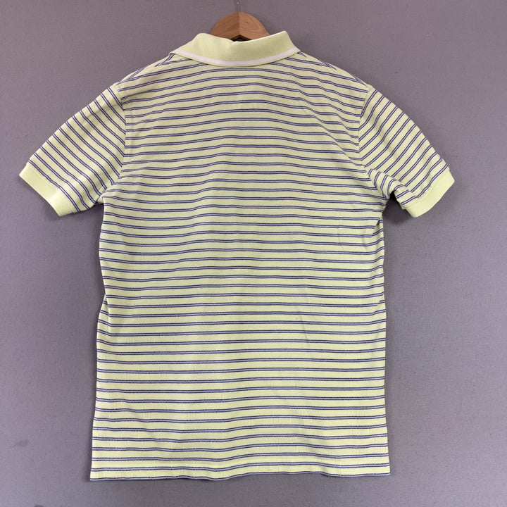 Brooks Brothers Yellow Striped Polo Shirt Size Large