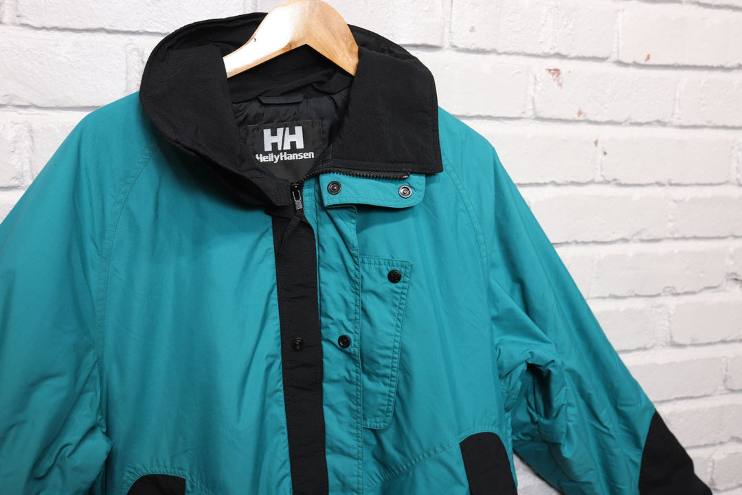 90s helly hansen teal jacket size medium