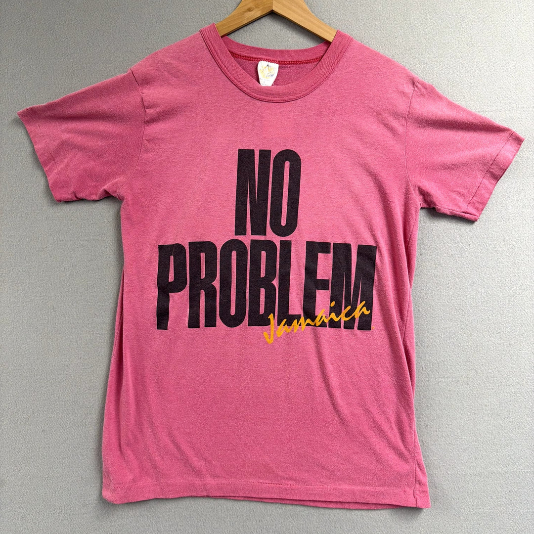 Vintage Jamaica No Problem Pink T Shirt Size Large