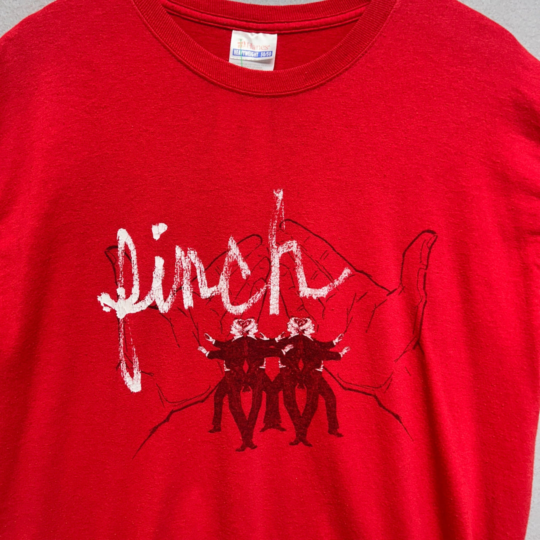 Y2K Finch Band Tee Red Oblivion Hands Size Large