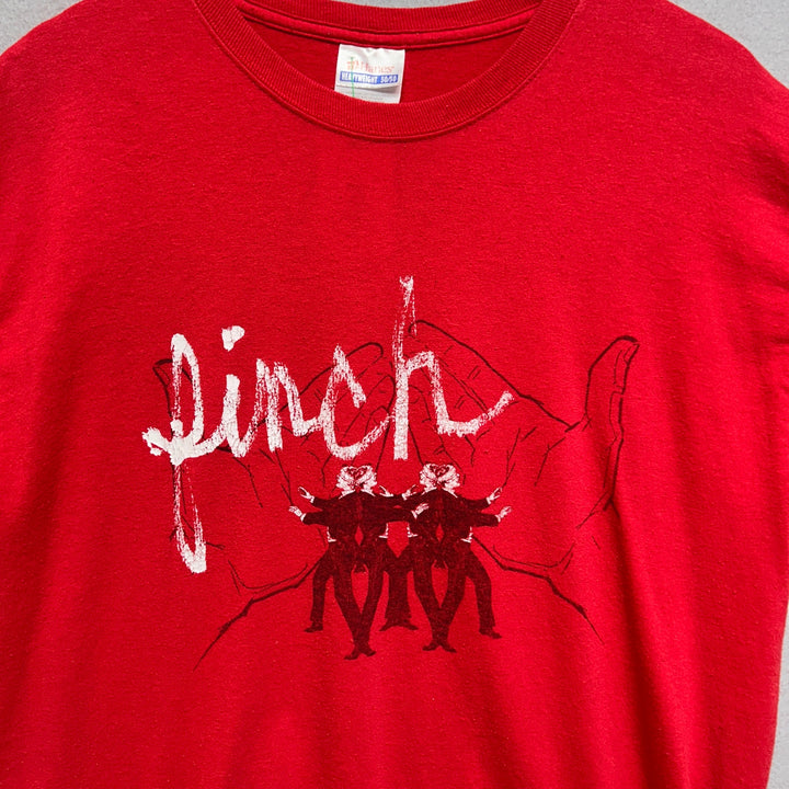Y2K Finch Band Tee Red Oblivion Hands Size Large