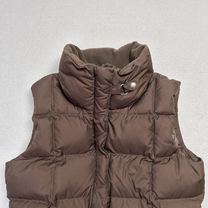 Eddie Bauer Premium Goose Down Puffer Vest Brown Quilted Women’s Size Medium