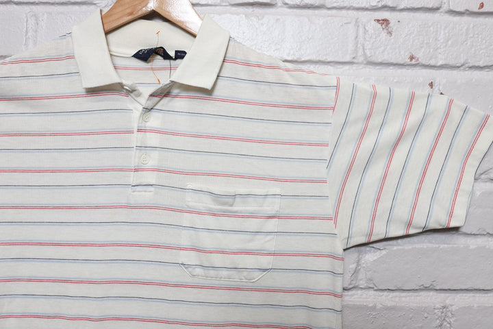 80s van heusen polo shirt size large