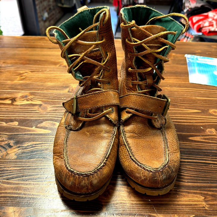 Vintage Polo Ralph Lauren Brown Leather Ranger Boots Size 9.5