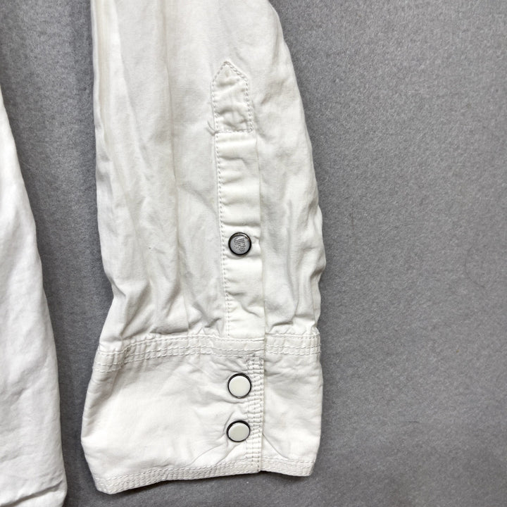 Vintage DKNY Jeans Y2K Pearl Snap Shirt Size XL