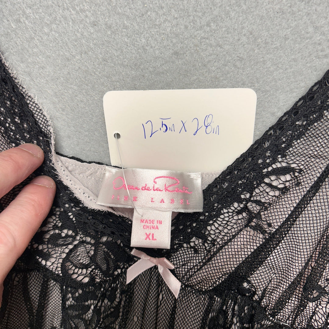 Oscar De La Renta Pink Label Babydoll Chemise Nightgown Size XL