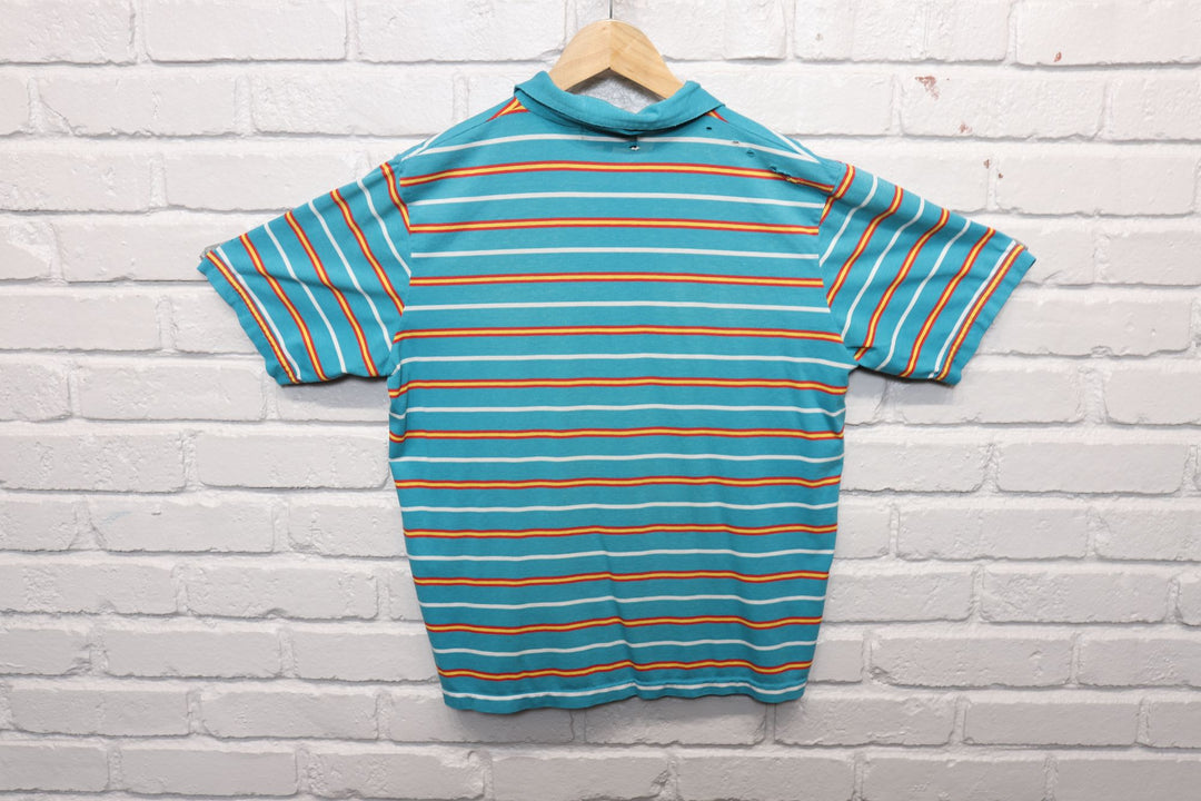 80s distressed astorone polo shirt size large