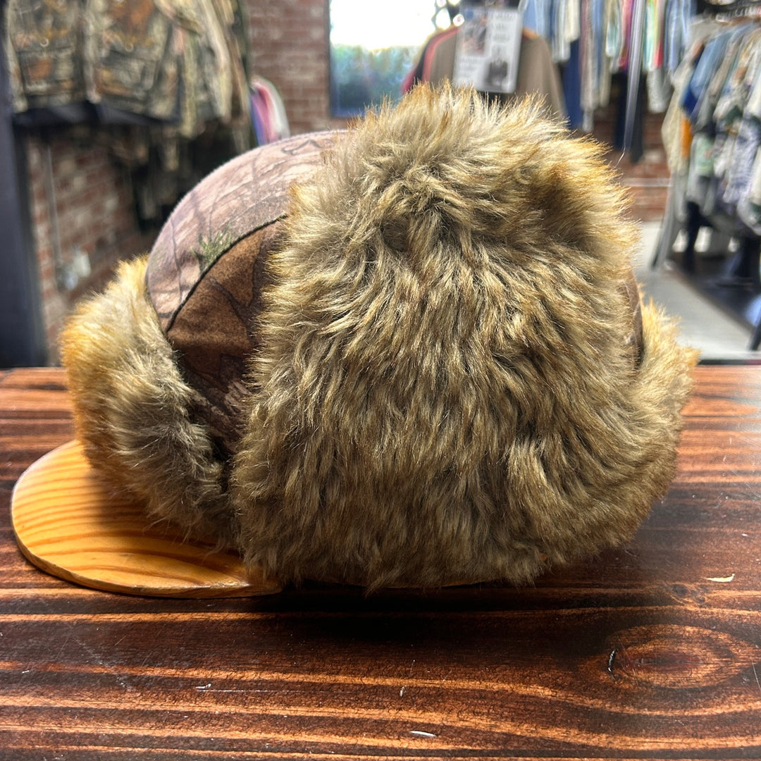 Hot Shot Camo Faux Fur Lined Winter Hunting Cap